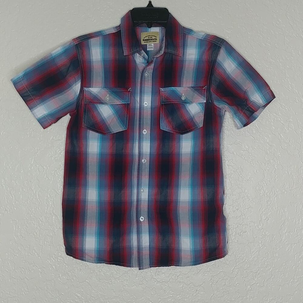 Roebuck & Co. Plaid Shirt Size L (14-16)